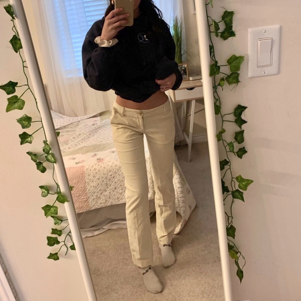 Banana Republic Cream Corduroy Pants